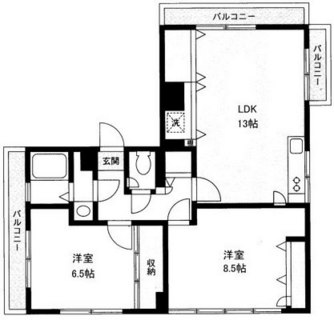 東京都北区中里１丁目 賃貸マンション 2LDK