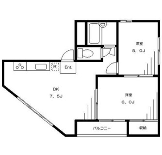 東京都北区田端４丁目 賃貸マンション 2DK