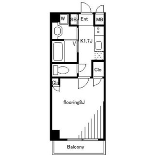 東京都北区中里１丁目 賃貸マンション 1K