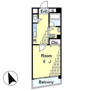 東京都北区中里１丁目 賃貸マンション 1K